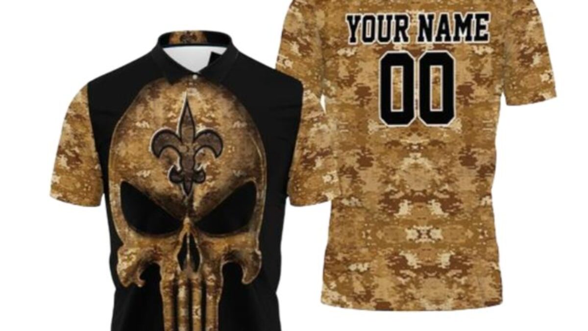 New Orleans Saints Skull T-Shirt