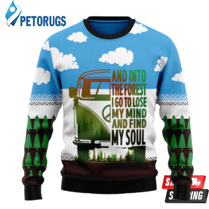 Camping Forest My Soul Ugly Christmas Sweaters