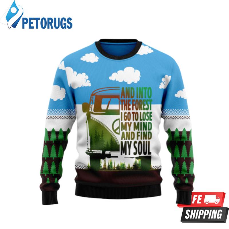 Camping Forest My Soul Ugly Christmas Sweaters