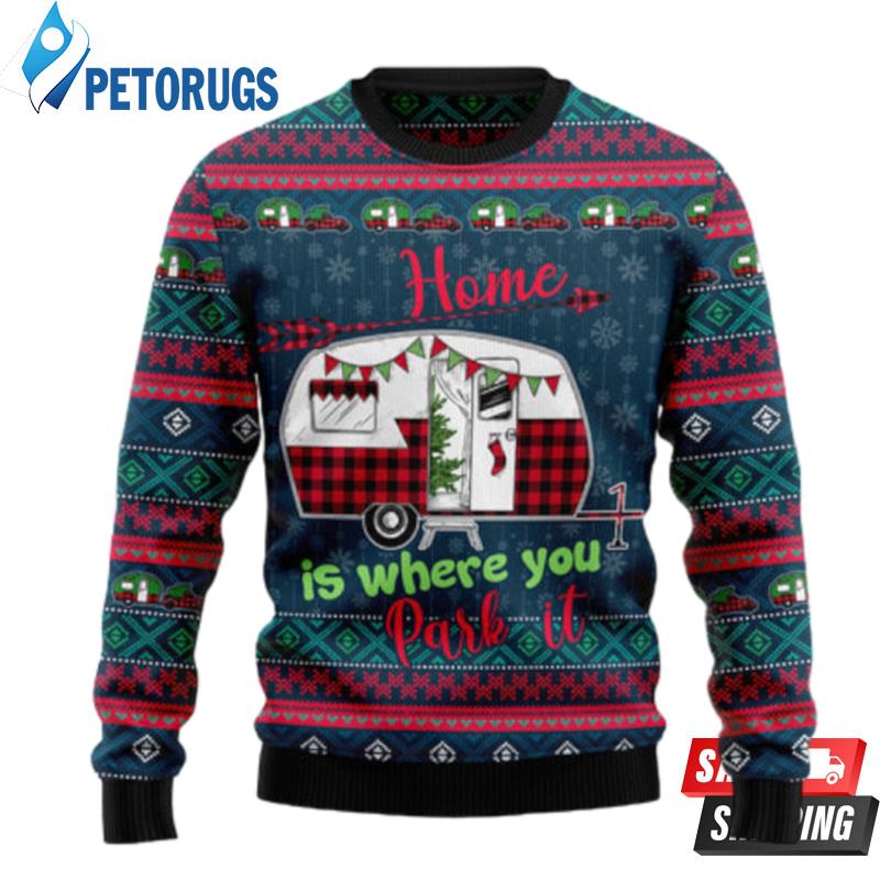 Caravan Home Is Where You Park It Ugly Christmas Sweaters