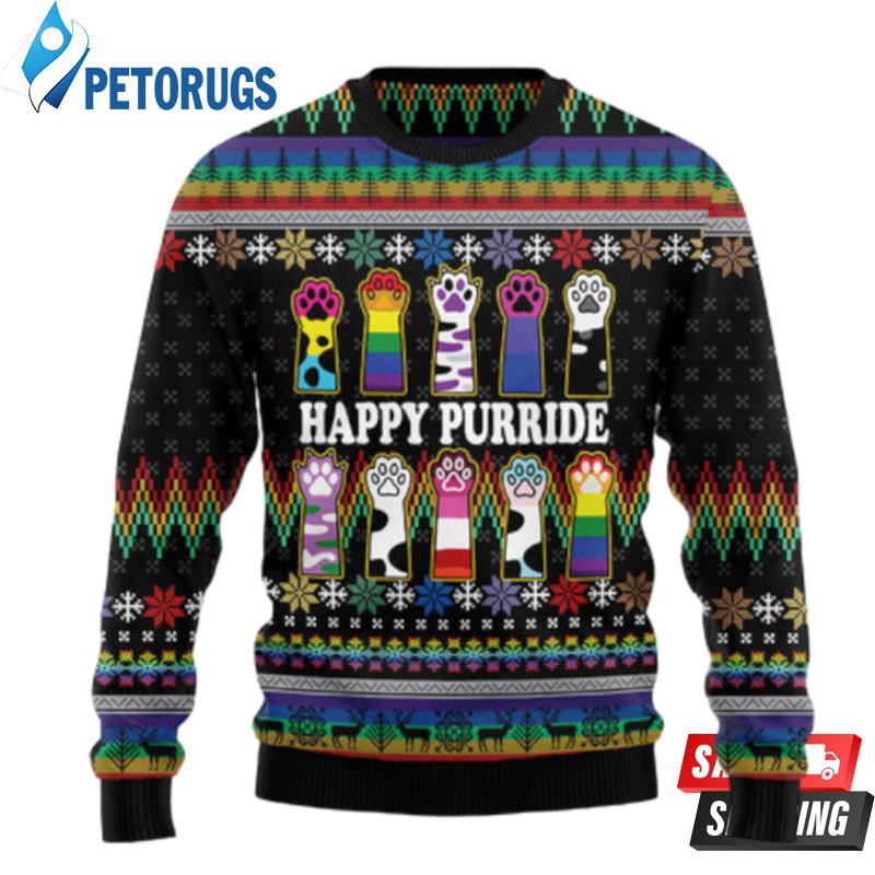 Cat Lgbt Color Ugly Christmas Sweaters