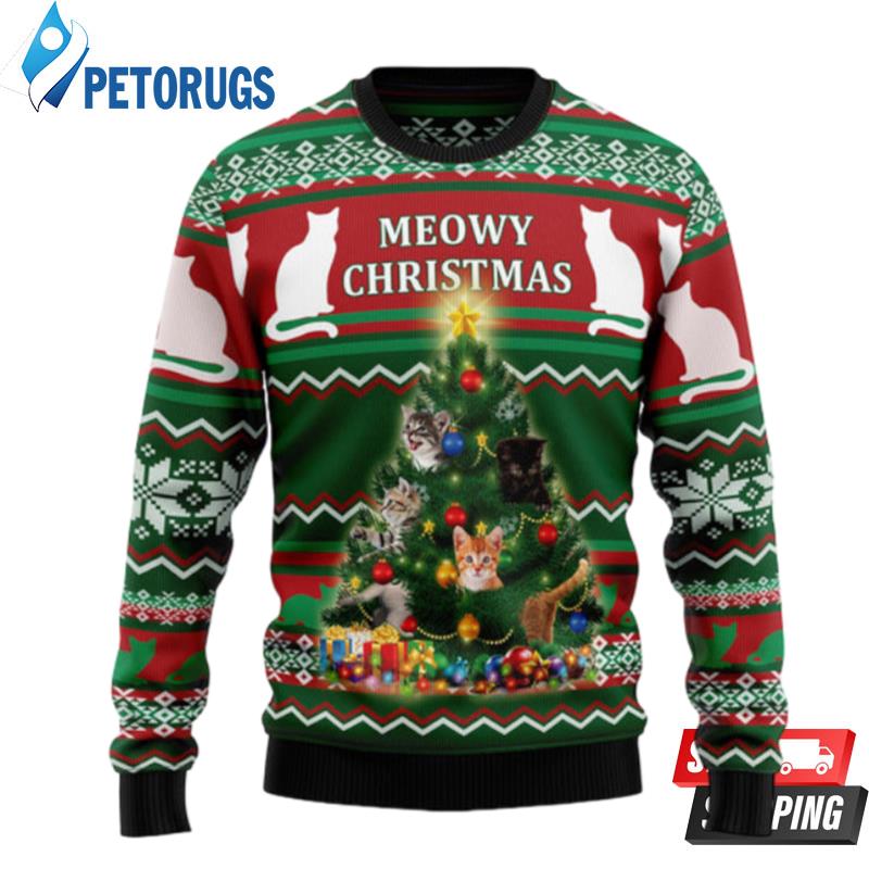 Cat Meowy Christmas Ugly Christmas Sweaters