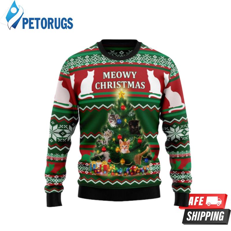 Cat Meowy Christmas Ugly Christmas Sweaters