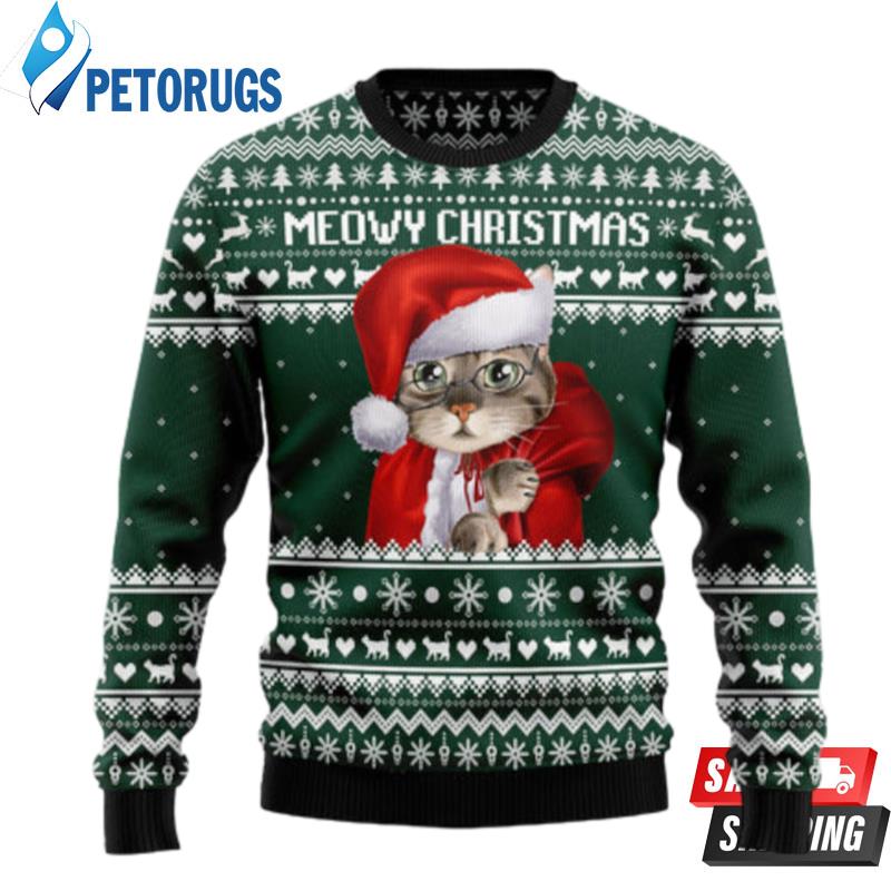 Cat Santa Ugly Christmas Sweaters