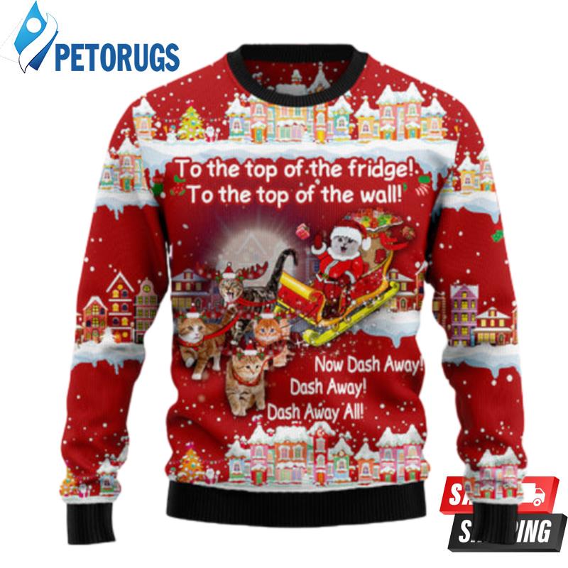 Cat Sleigh Christmas Ugly Christmas Sweaters