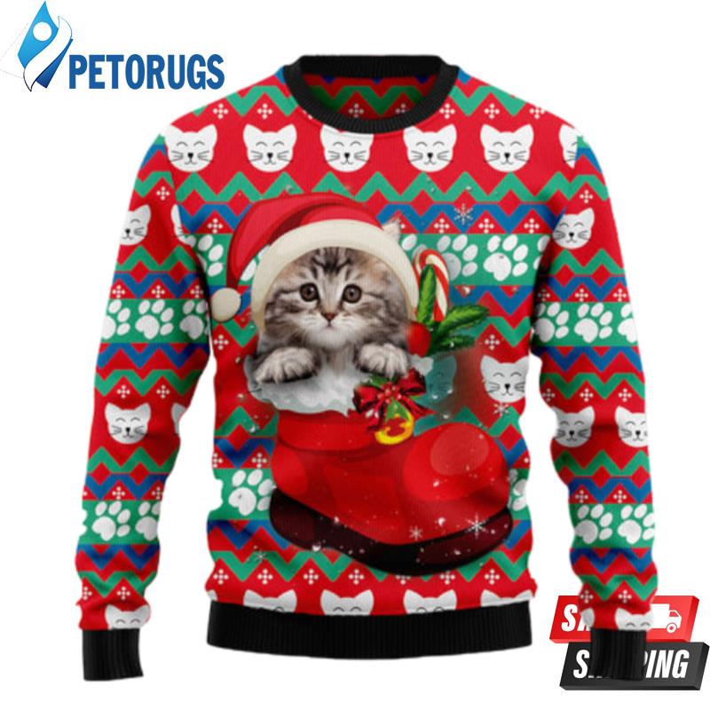 Cat Socks Ugly Christmas Sweaters