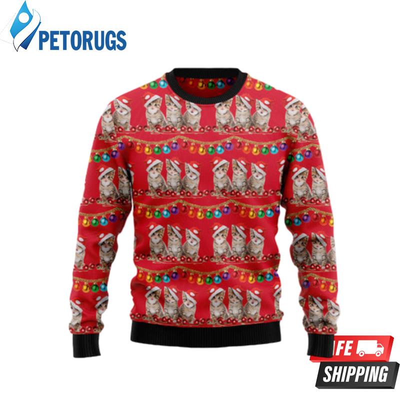 Cat Themed Kitten Ugly Christmas Sweaters