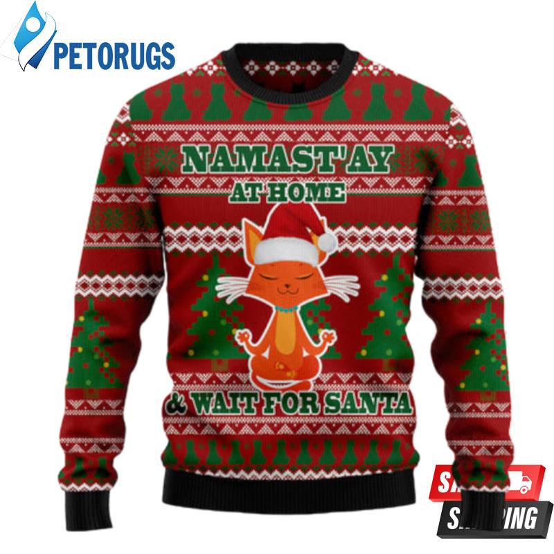 Cat Yoga Ugly Christmas Sweaters