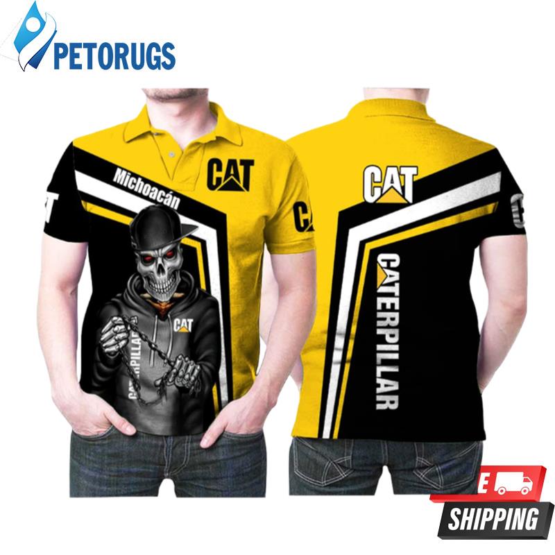 Caterpillar Construction Machinery And Equipment Company Logo Brand Hip Hop Skelelton Gift For Caterpillar Lovers Polo Shirts
