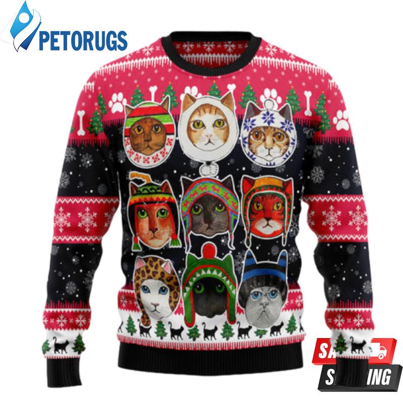 Cats In Winter Ugly Christmas Sweaters