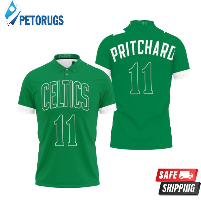 Celtics Payton Pritchard 2020-21 Earned Edition Green Polo Shirts