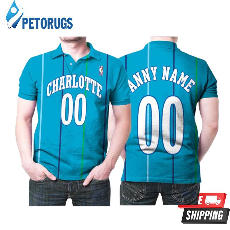 Charlotte Hornets Nba Basketball Team Logo Hardwood Classics Teal 2019 Style Custom Gift For Hornets Fans Polo Shirts