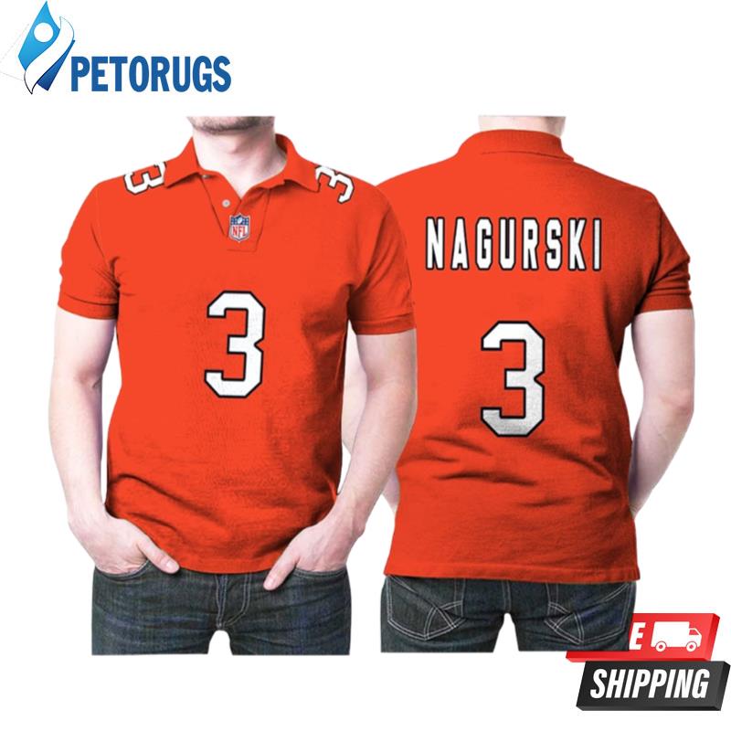 Chicago Bears Bronko Nagurski #3 Nfl Great Player American Football Team Custom Game Orange For Bears Fans Polo Shirts