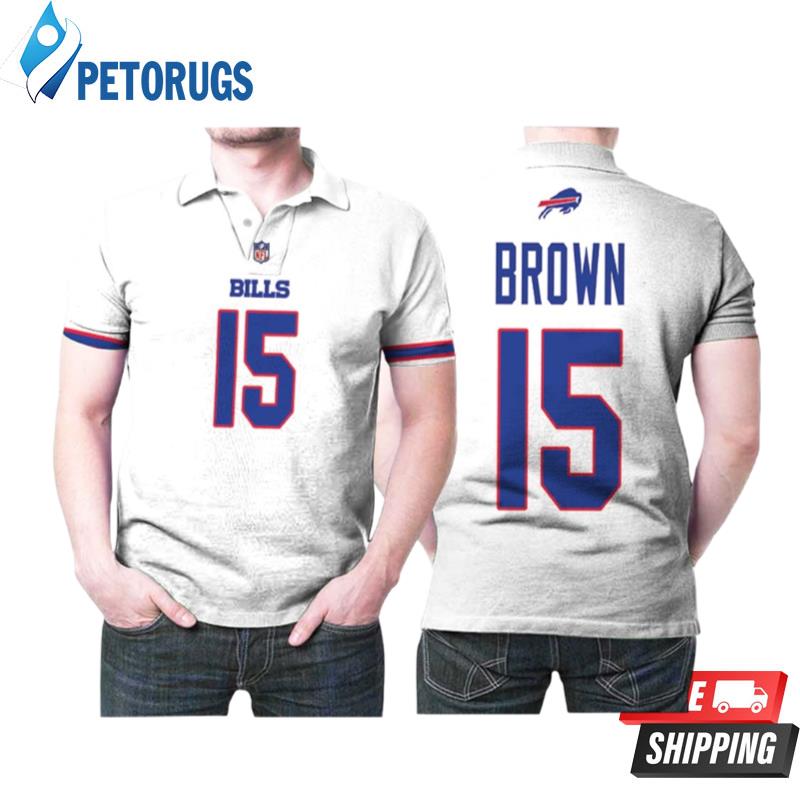 Chicago Bills John Brown #15 Nfl Legend Player American Football Team For Bills Fans Polo Shirts