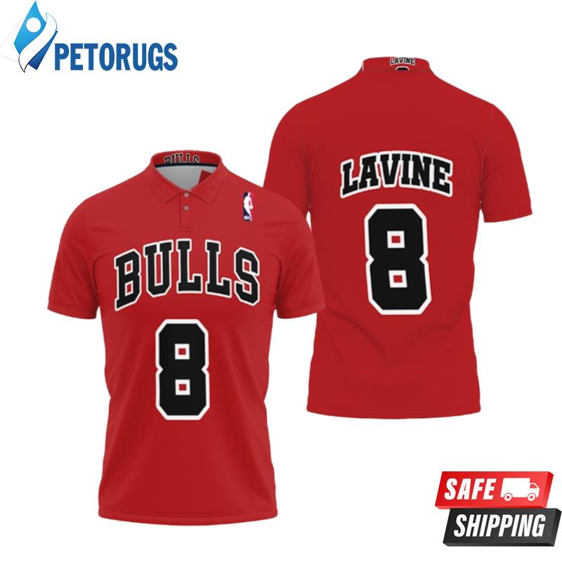 Chicago Bulls Zach Lavine #8 Nba Great Player Throwback Red Style Polo Shirts