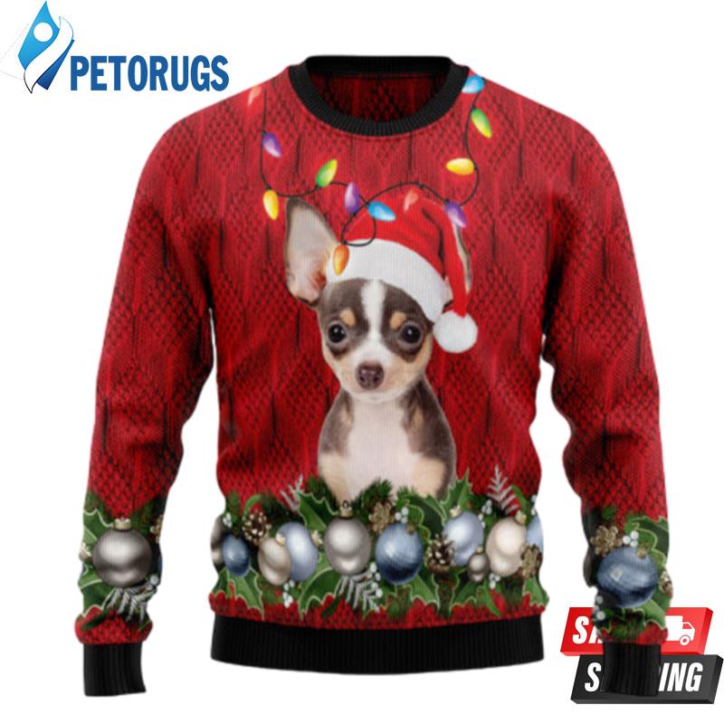 Chihuahua Christmas Beauty Ugly Christmas Sweaters