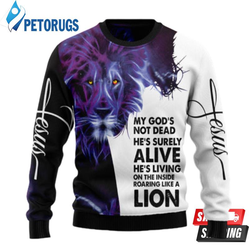 Christian Lion Ugly Christmas Sweaters