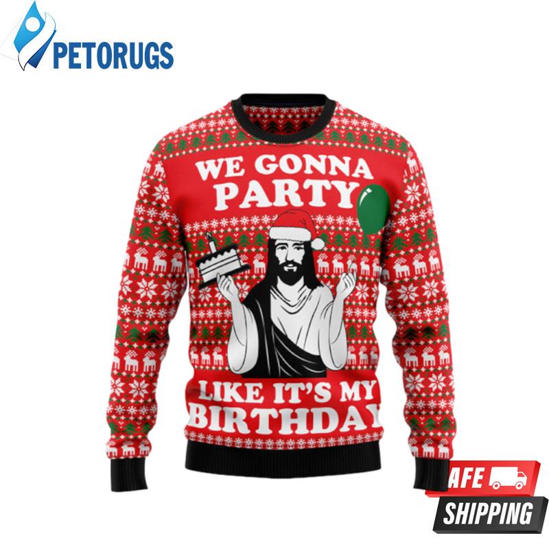 Party like it's hot sale my birthday jesus sweater