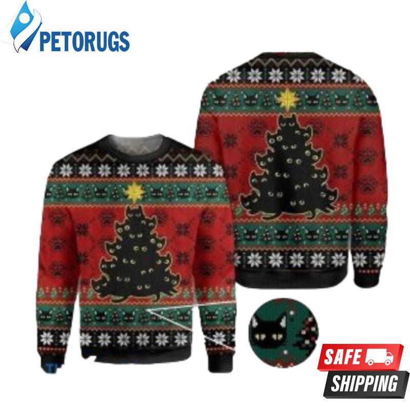 Christmas Cats Tree Ugly Christmas Sweaters