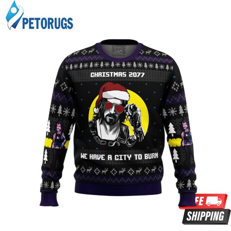 Christmas Cyberpunk 2077 Ugly Christmas Sweaters