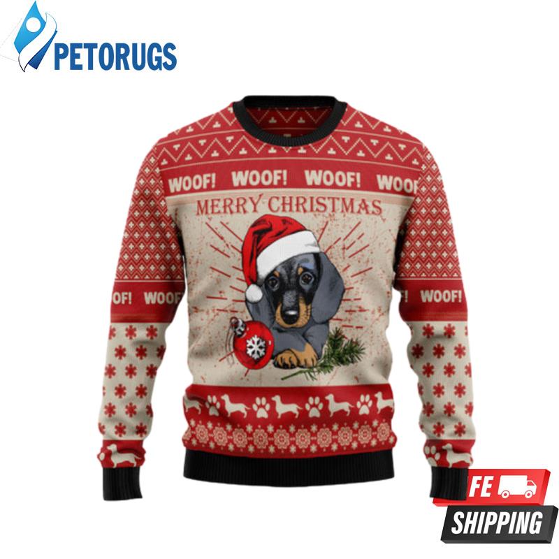 Christmas Dachshund Dog Ugly Christmas Sweaters