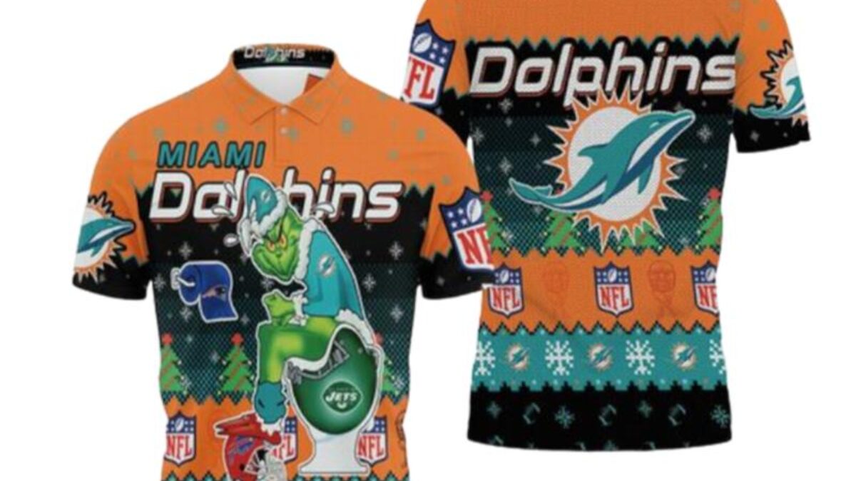 Miami Dolphins Grinch Merry Christmas NFL FootballShirt