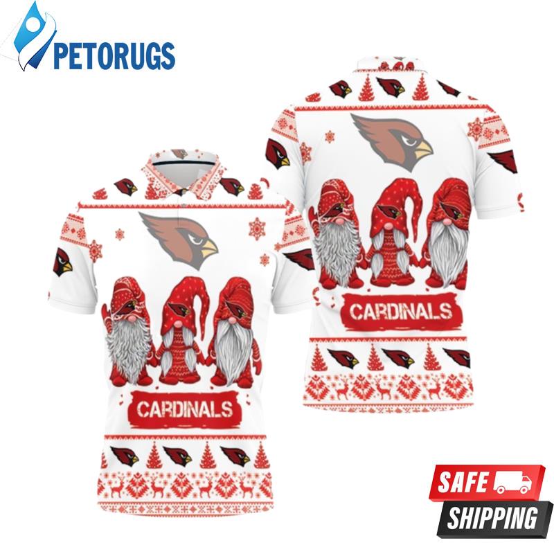 Christmas Gnomes Arizona Cardinals Ugly Sweat Christmas Polo Shirts