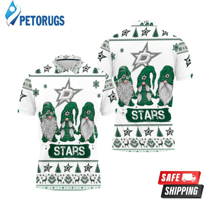 Christmas Gnomes Dallas Stars Ugly Sweat Christmas Polo Shirts
