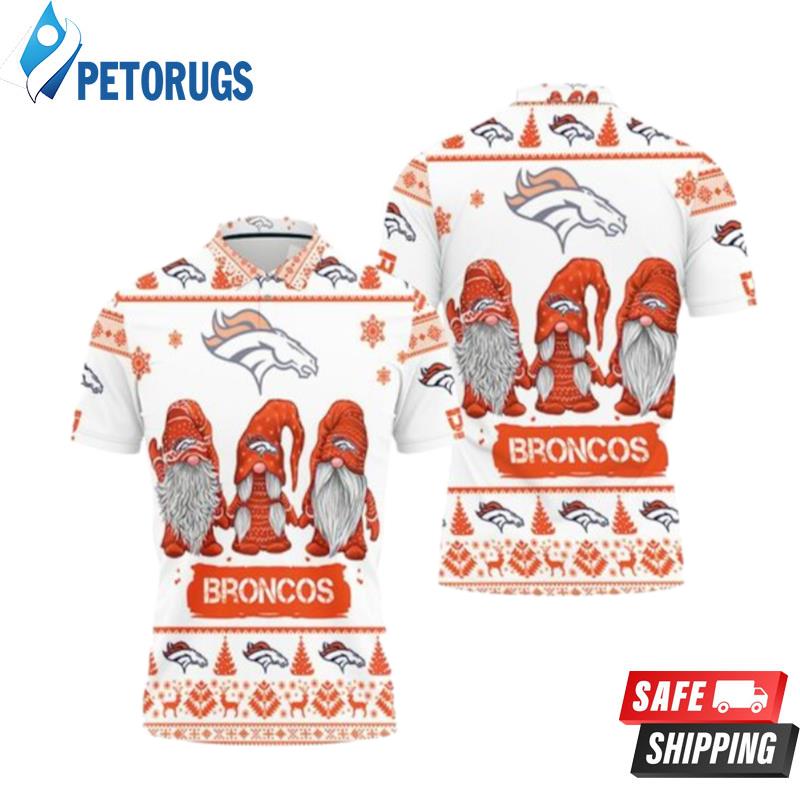 Christmas Gnomes Denver Broncos Ugly Sweat Christmas Polo Shirts