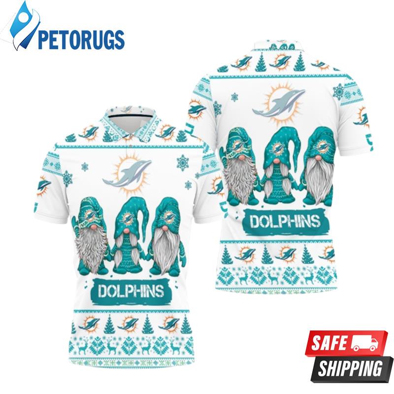 Christmas Gnomes Dolphins Ugly Sweat Christmas Polo Shirts