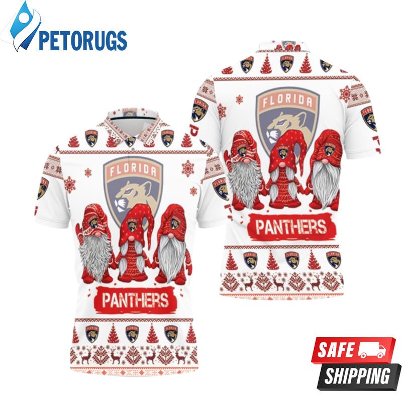 Christmas Gnomes Florida Panthers Ugly Sweat Christmas Polo Shirts