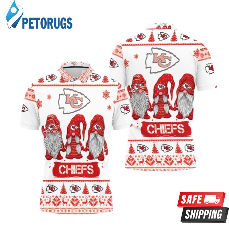 Christmas Gnomes Kansas City Chiefs Ugly Sweat Christmas Polo Shirts