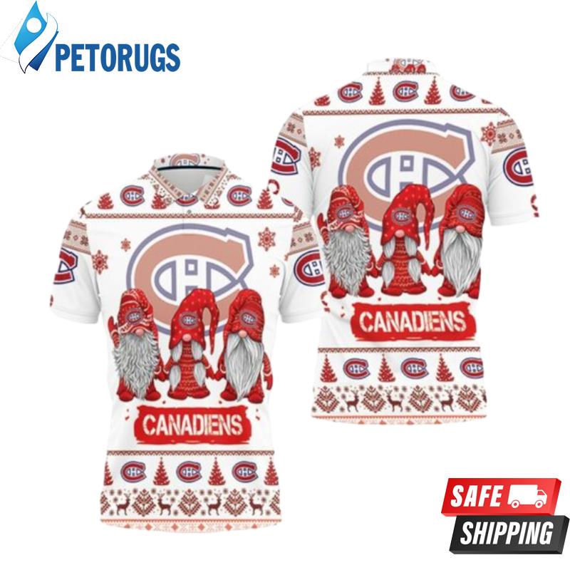 Christmas Gnomes Montreal Canadiens Ugly Sweat Christmas Polo Shirts