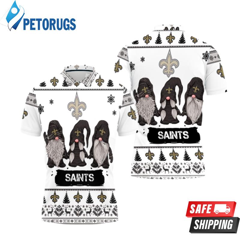 Christmas Gnomes New Orleans Saints Ugly Sweat Christmas Polo Shirts - Peto  Rugs