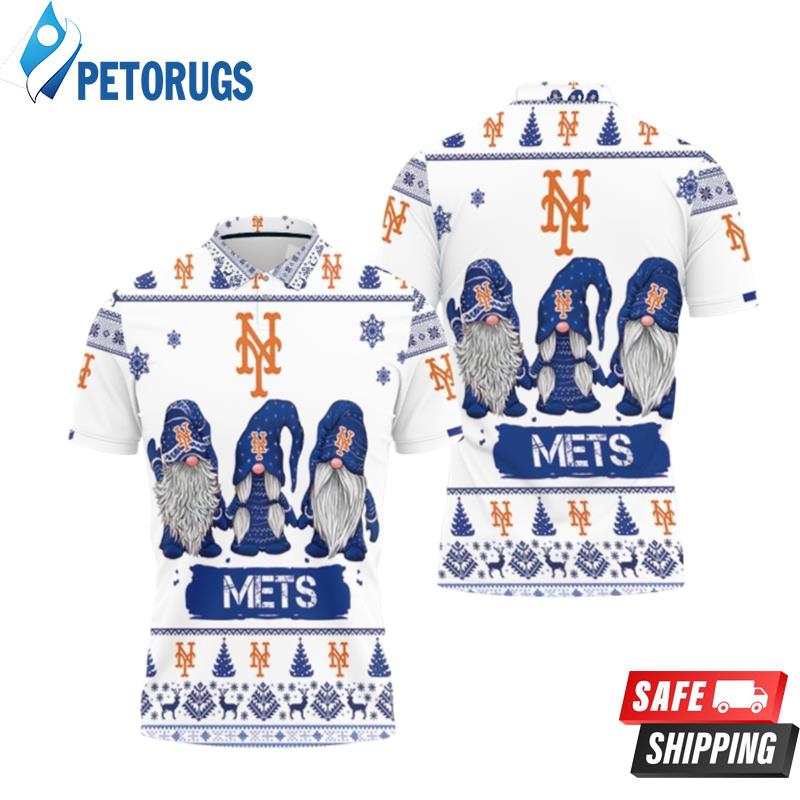 Christmas Gnomes New York Mets Ugly Sweat Christmas Polo Shirts