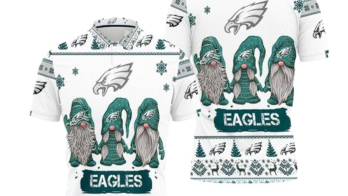 Official philadelphia eagles football gnomes christmas 2023 shirt