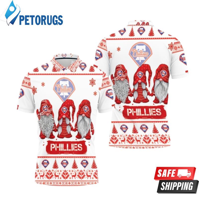 Christmas Gnomes Philadelphia Phillies Ugly Sweat Christmas Polo Shirts