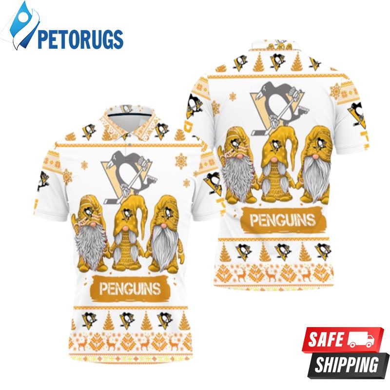 Christmas Gnomes Pittsburgh Penguins Ugly Sweat Christmas Polo Shirts