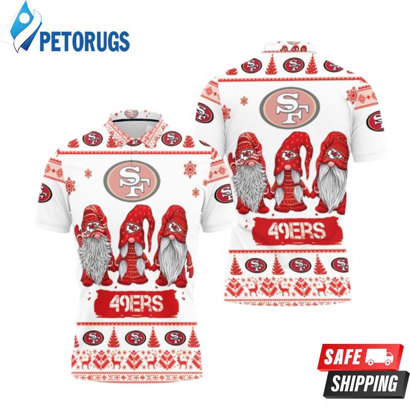 Christmas Gnomes San Francisco 49ers Ugly Sweat Christmas Polo Shirts