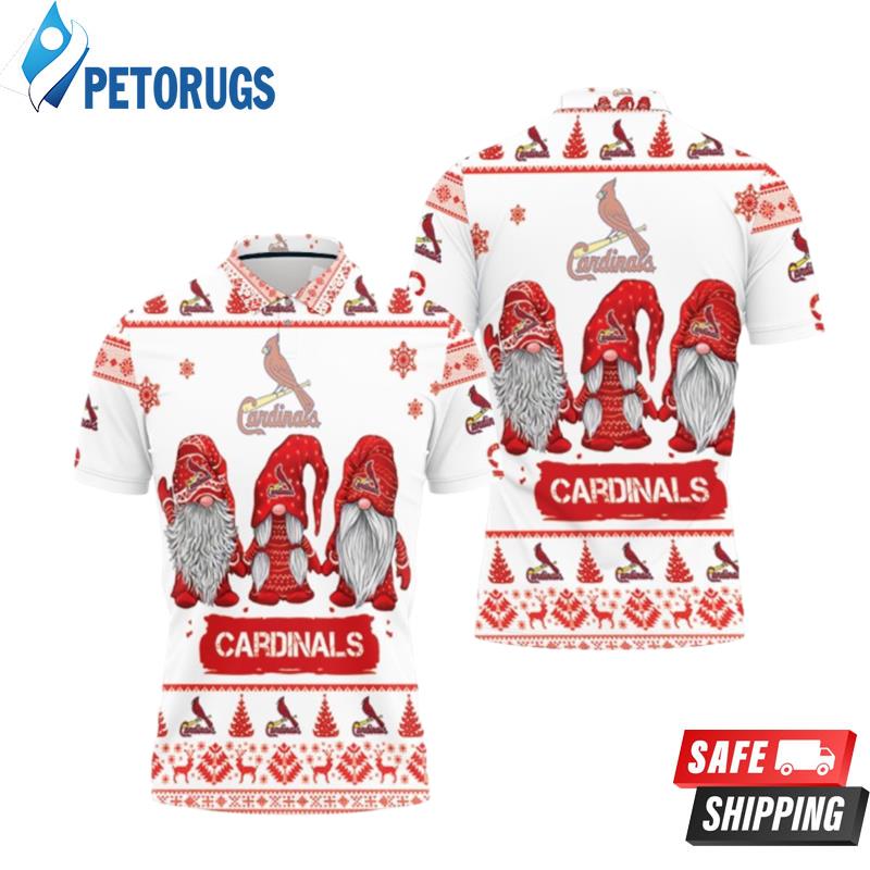 Christmas Gnomes St. Louis Cardinals Ugly Sweat Christmas Polo Shirts
