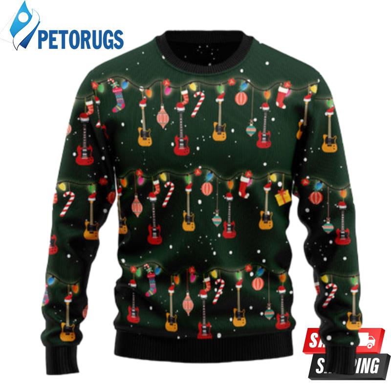 Christmas Instrument Electric Guitar Ugly Christmas Sweaters