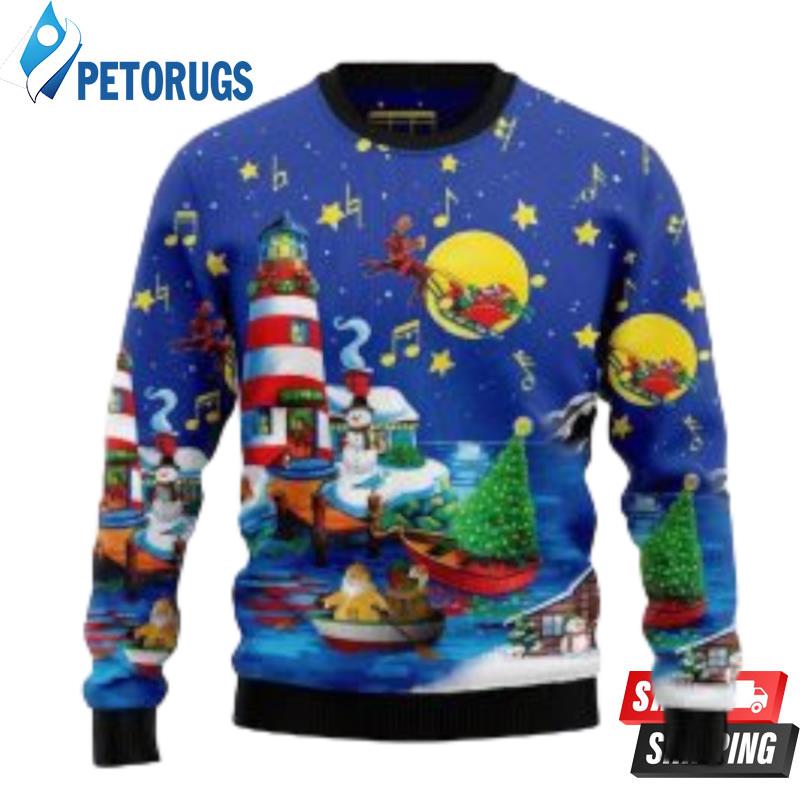 Christmas Lighthouse Sweater 3D Ugly Christmas Sweaters