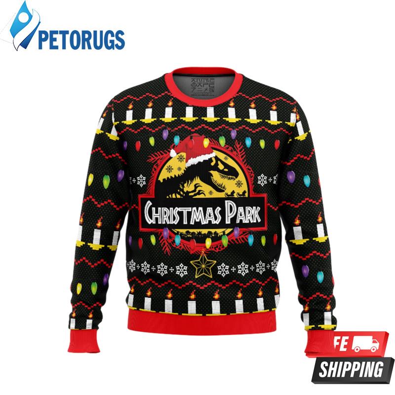 Jurassic park shop knitted christmas sweater