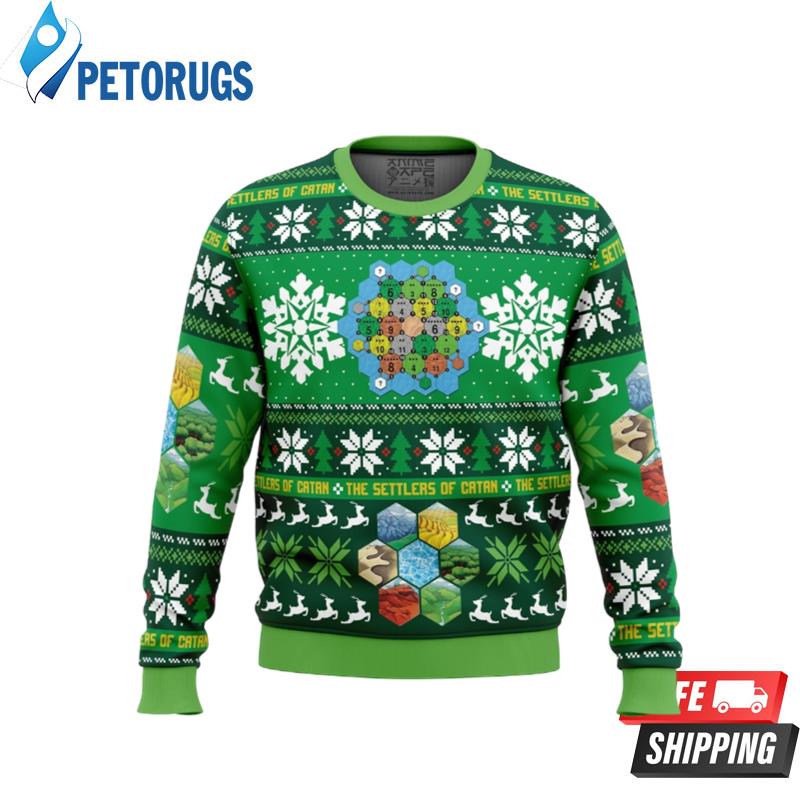 Christmas Settlers of Catan Board Games Ugly Christmas Sweaters