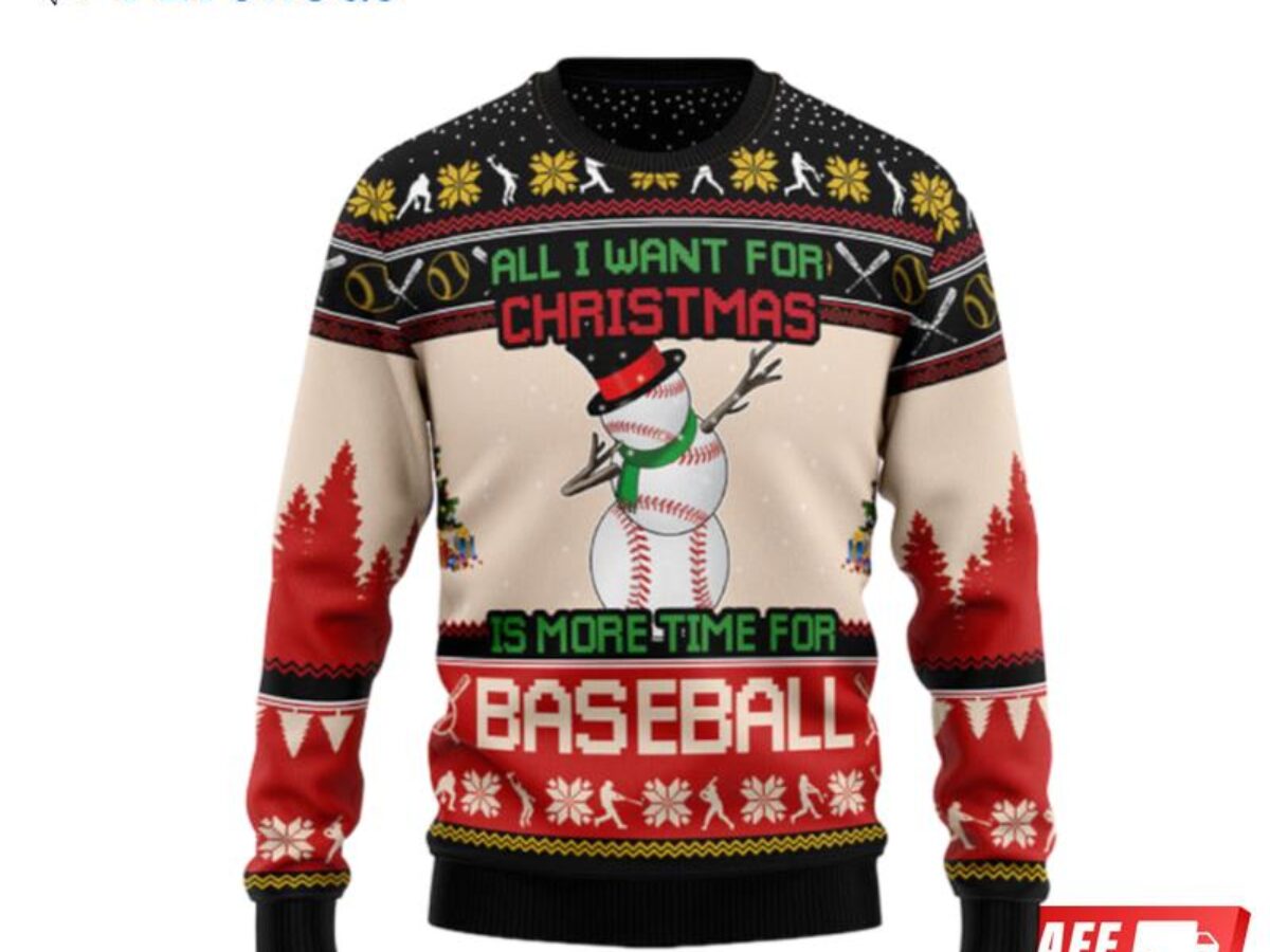 Merry Christmas 2023 Ugly Unisex Baseball American Los Angeles