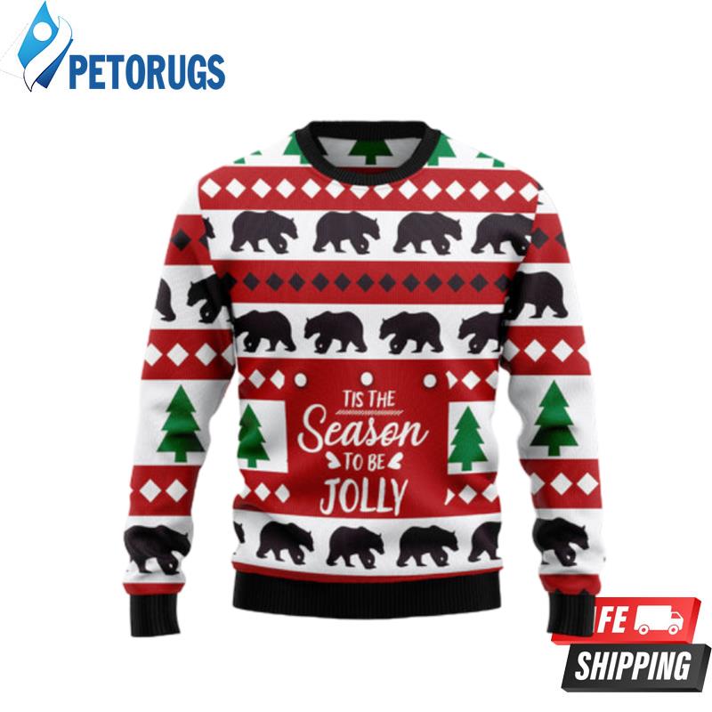 Christmas Tree And Bear Ugly Christmas Sweaters