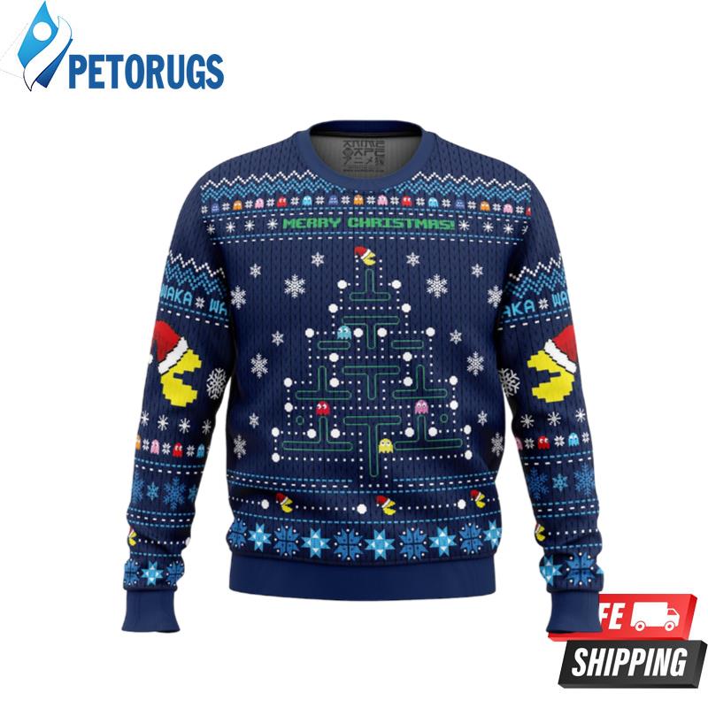 Christmas Tree Pac-Man Ugly Christmas Sweaters