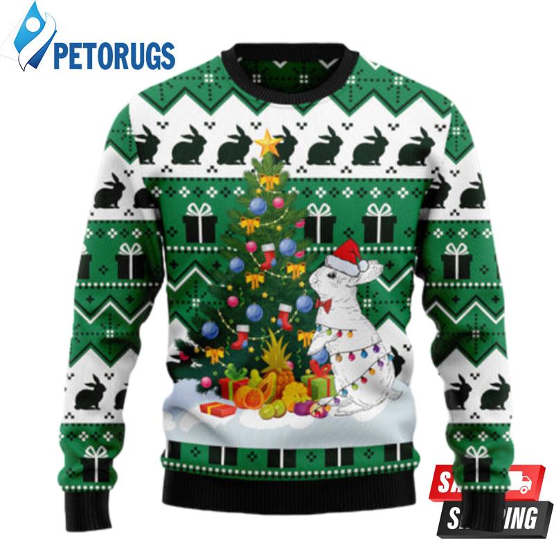 Christmas Tree Rabbit Ugly Christmas Sweaters