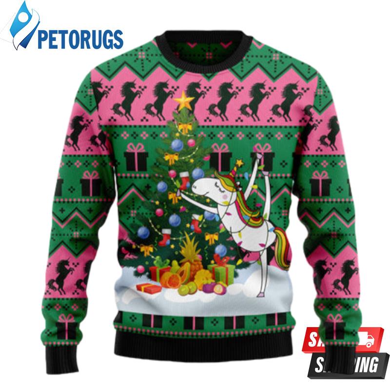Christmas Tree Unicorn Ugly Christmas Sweaters