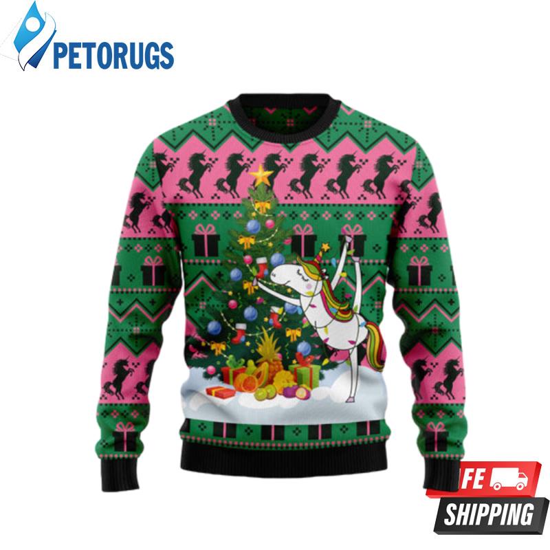 Christmas Tree Unicorn Ugly Christmas Sweaters